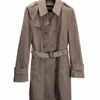 Botany 500 Men's Tan Trench Coat with Fur Liner