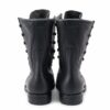 Military Black Combats with Direct Molded Soles Back View