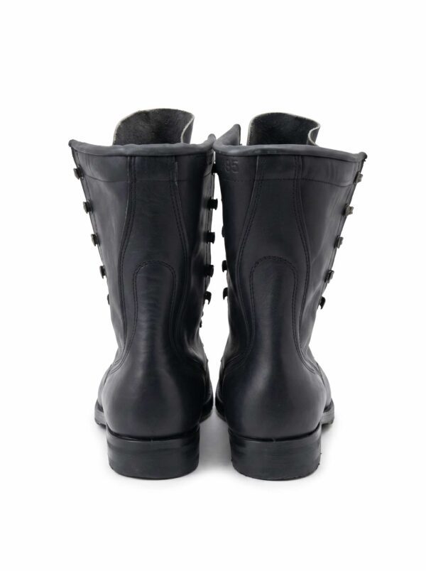 Military Black Combats with Direct Molded Soles Back View