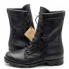 Military Black, Mildew and Water Resistant Combat Boots with Direct Molded Soles