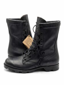 Military Black, Mildew and Water Resistant Combat Boots with Direct Molded Soles
