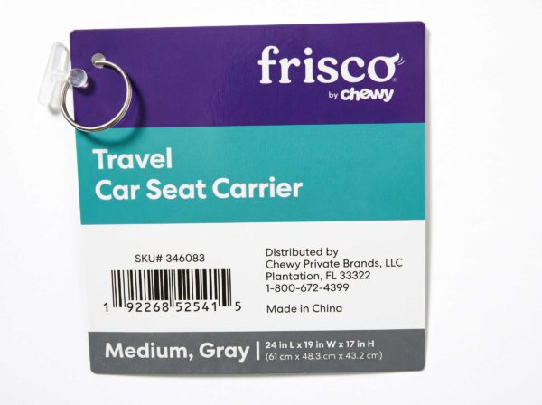 Frisco car seat pet carrier tag